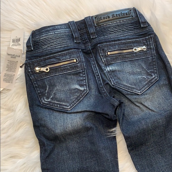 Women’s Rock Revival Skinny Zip Moto Jeans - Picture 4 of 6